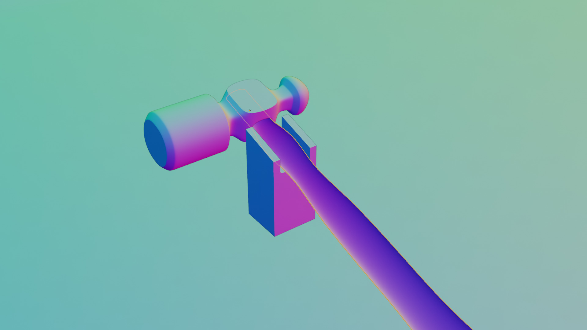 Hammer model Low-poly 3D model_7
