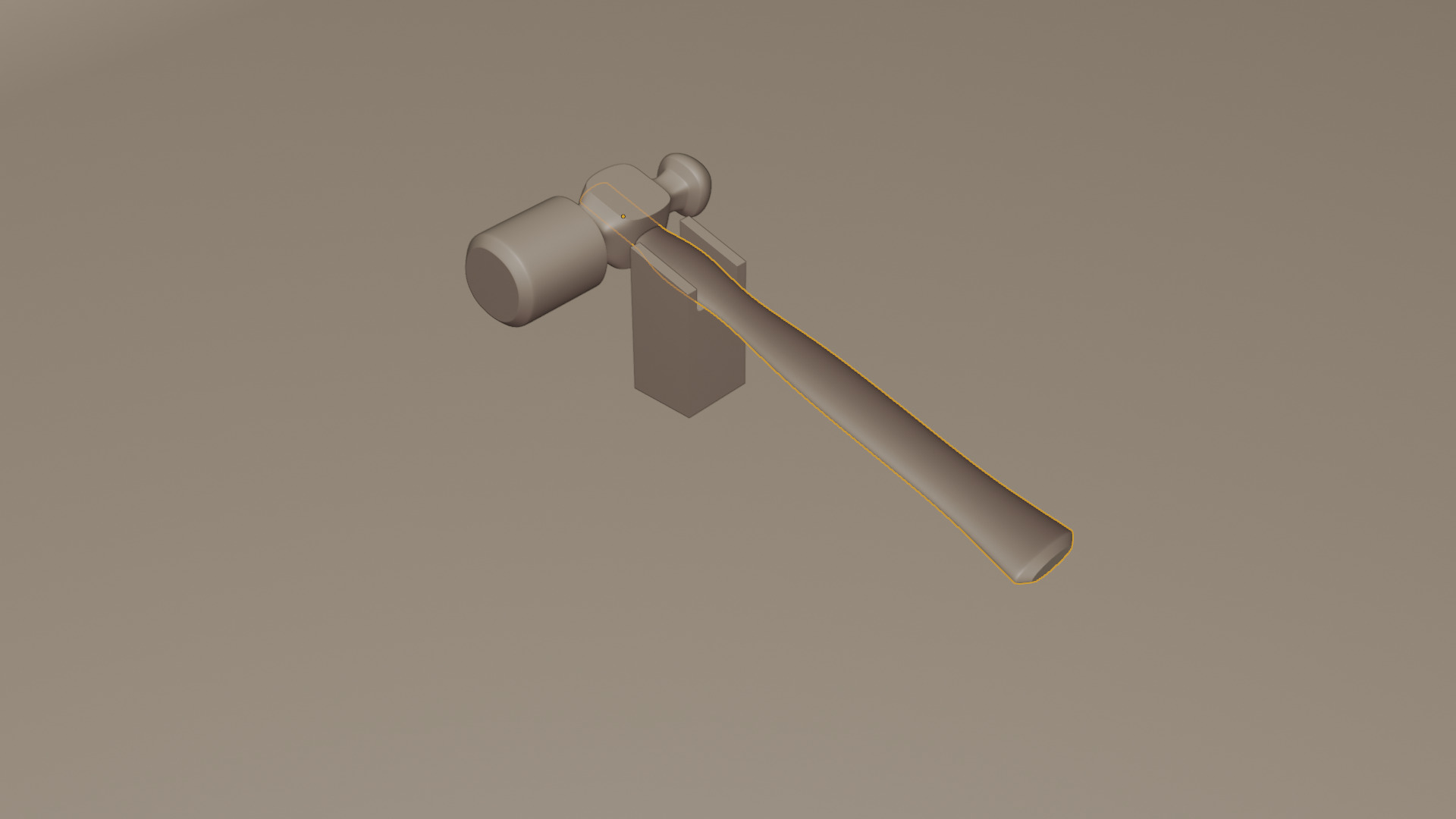 Hammer model Low-poly 3D model_5