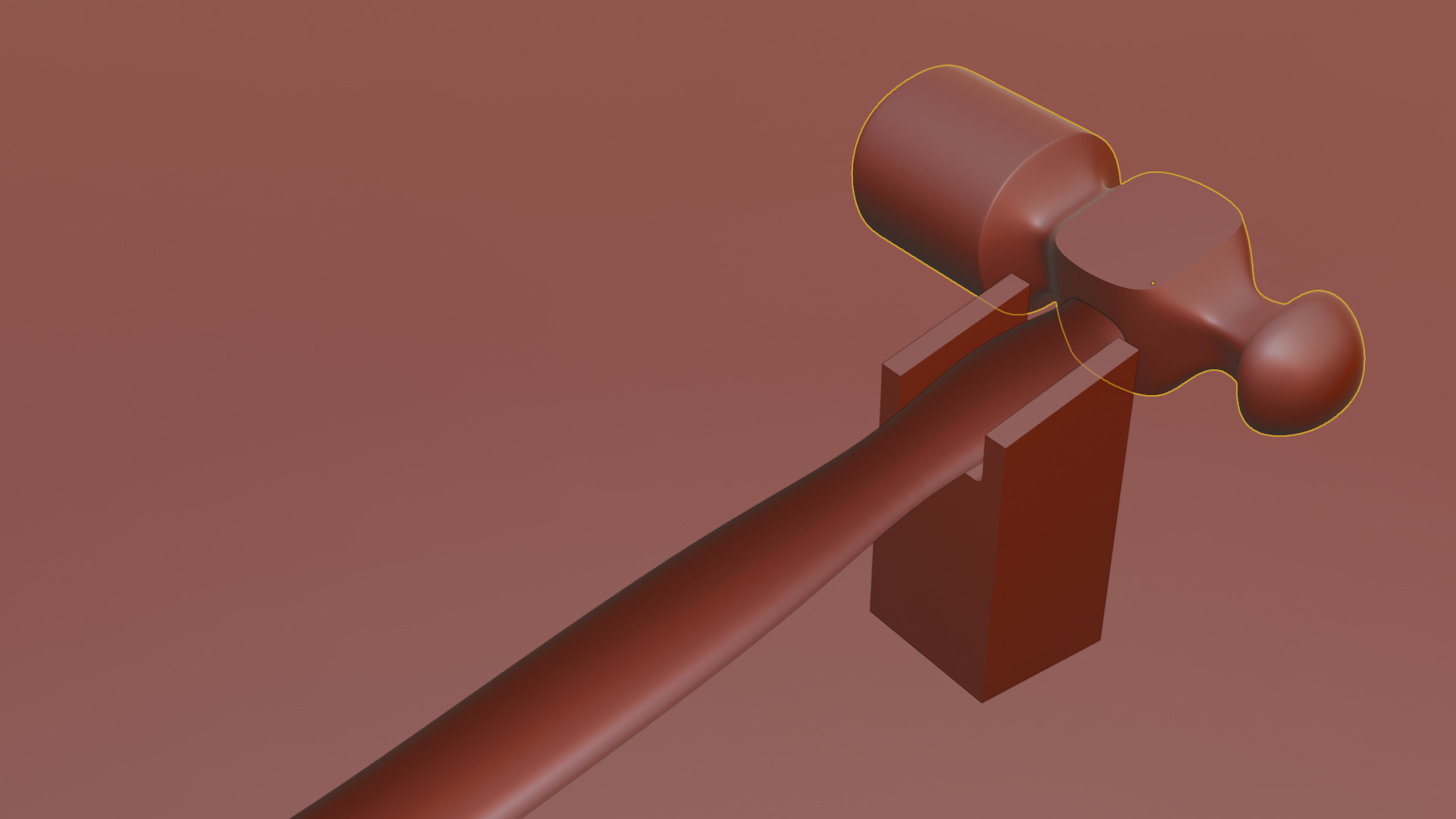 Hammer model Low-poly 3D model_8