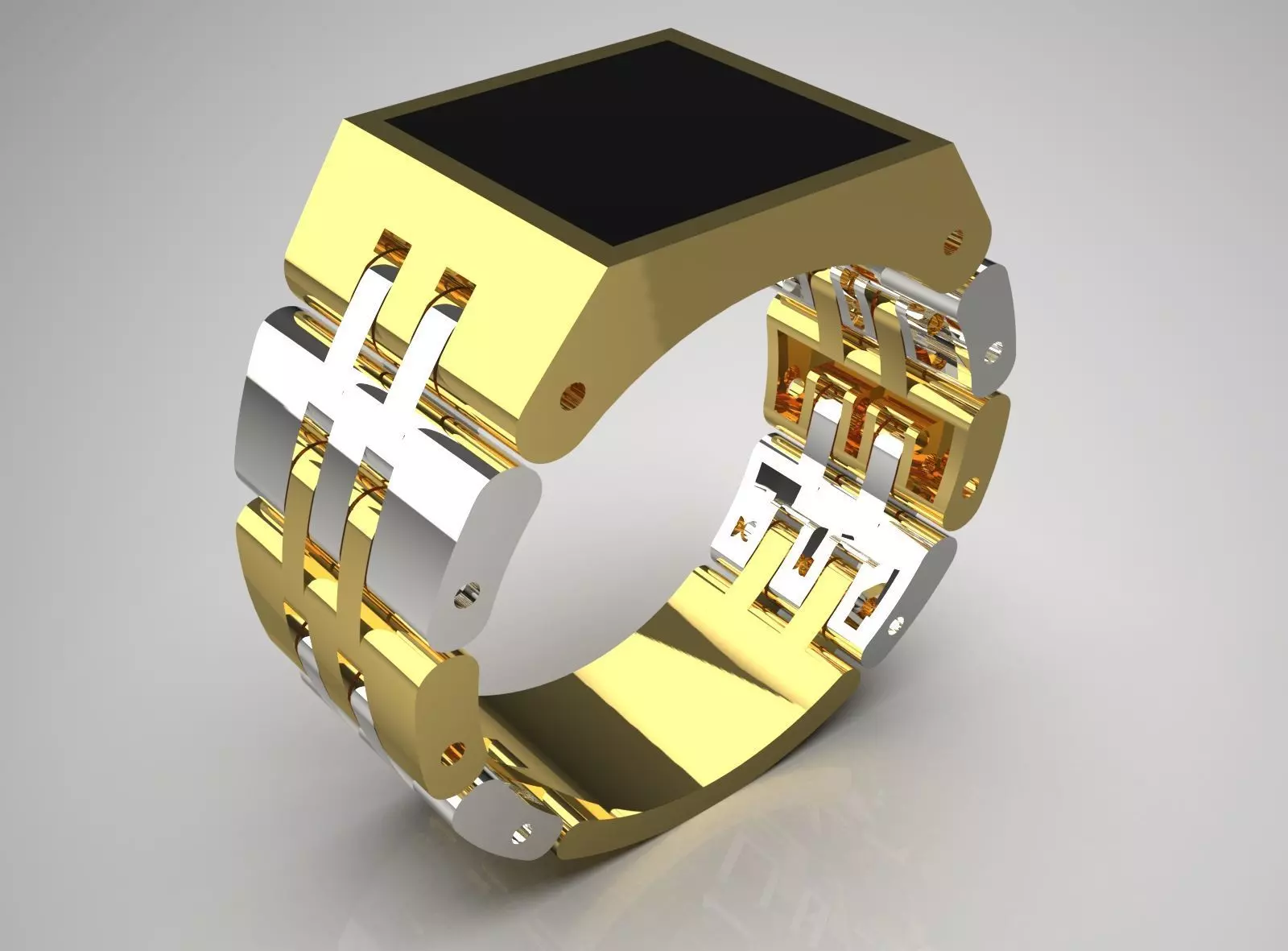 gemstone man rolex ring ror0053 3D print model_0
