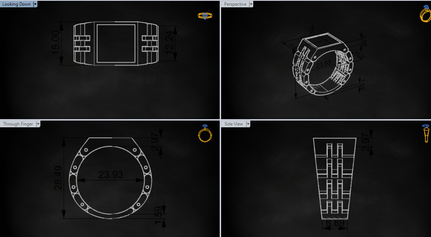 gemstone man rolex ring ror0053 3D print model_19