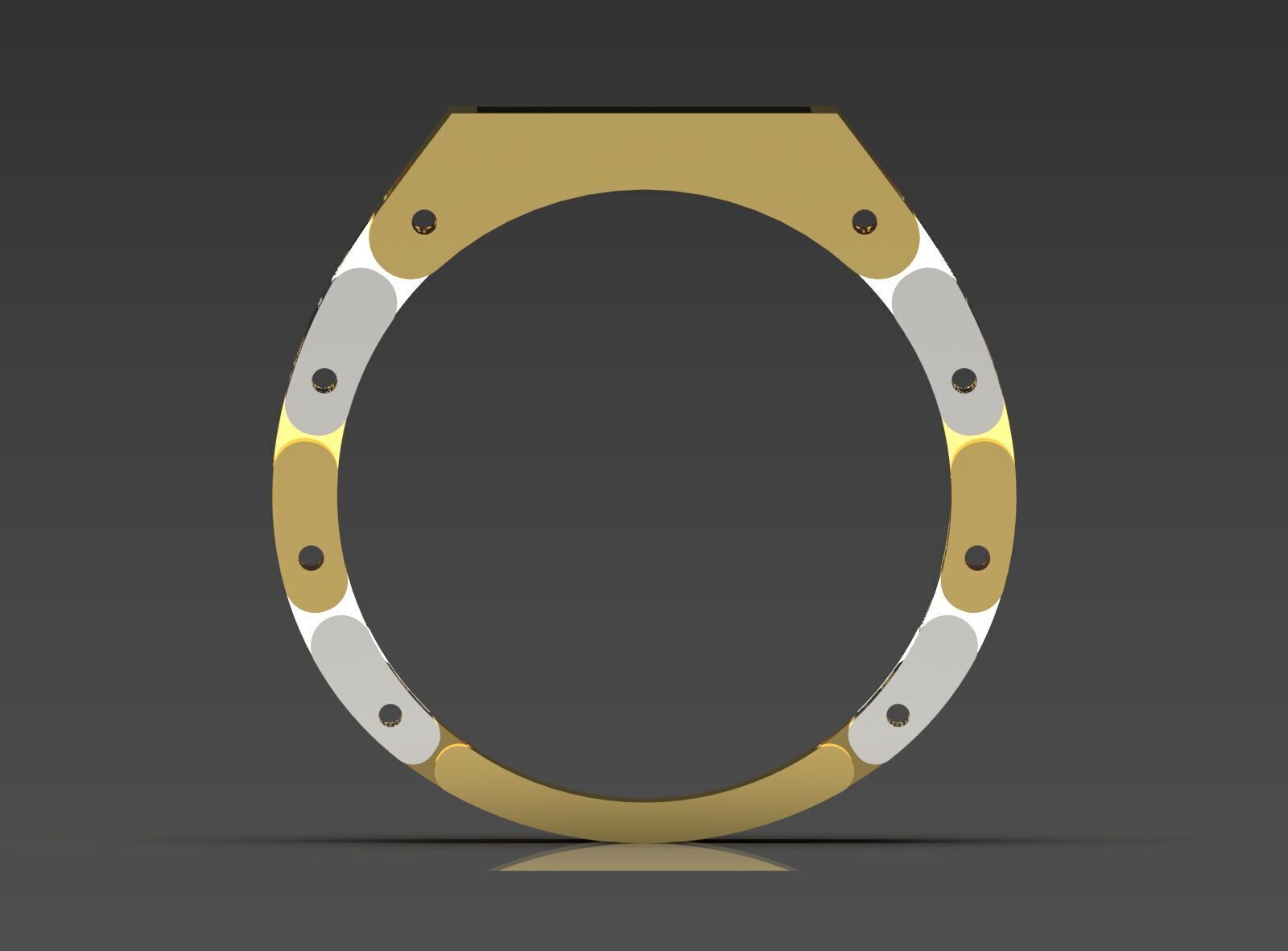 gemstone man rolex ring ror0053 3D print model_1