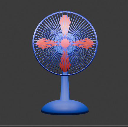 fan modle lowploy 3d models Low-poly 3D model_2