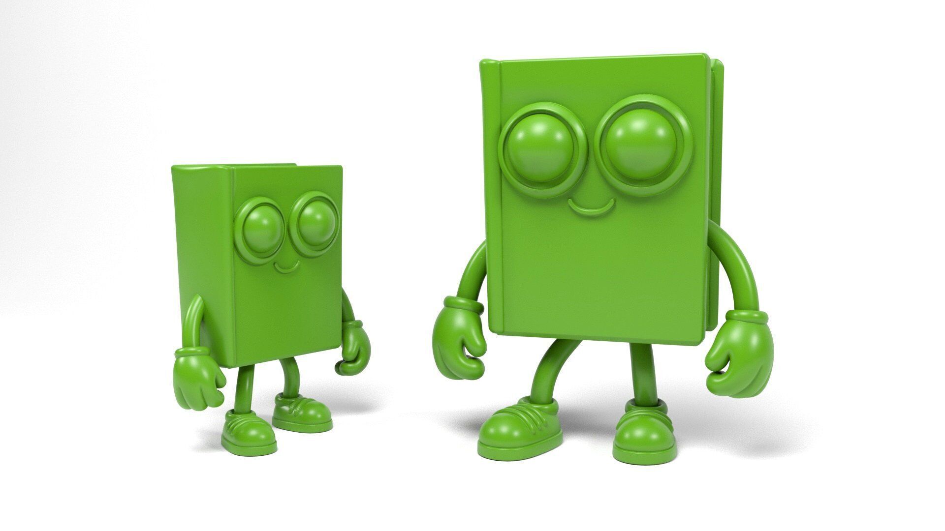 Book character cartoon 3D print model_9