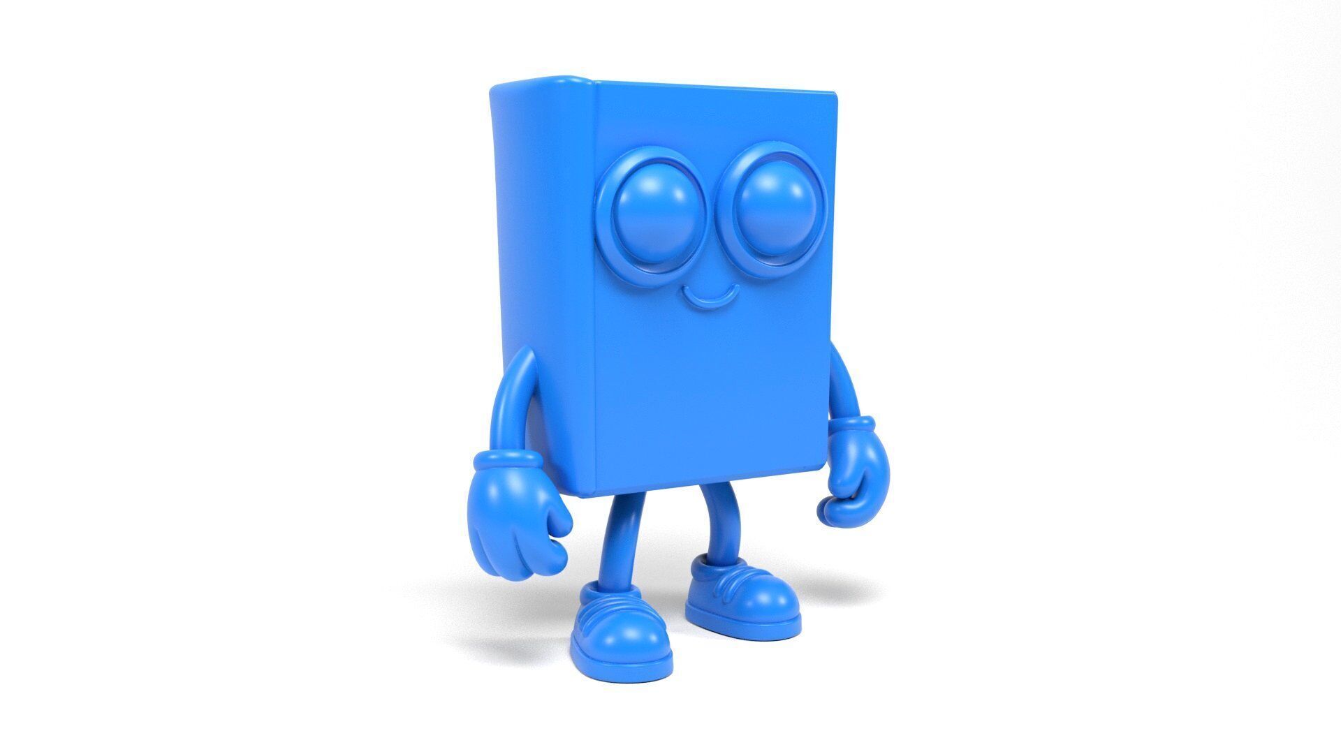 Book character cartoon 3D print model_2