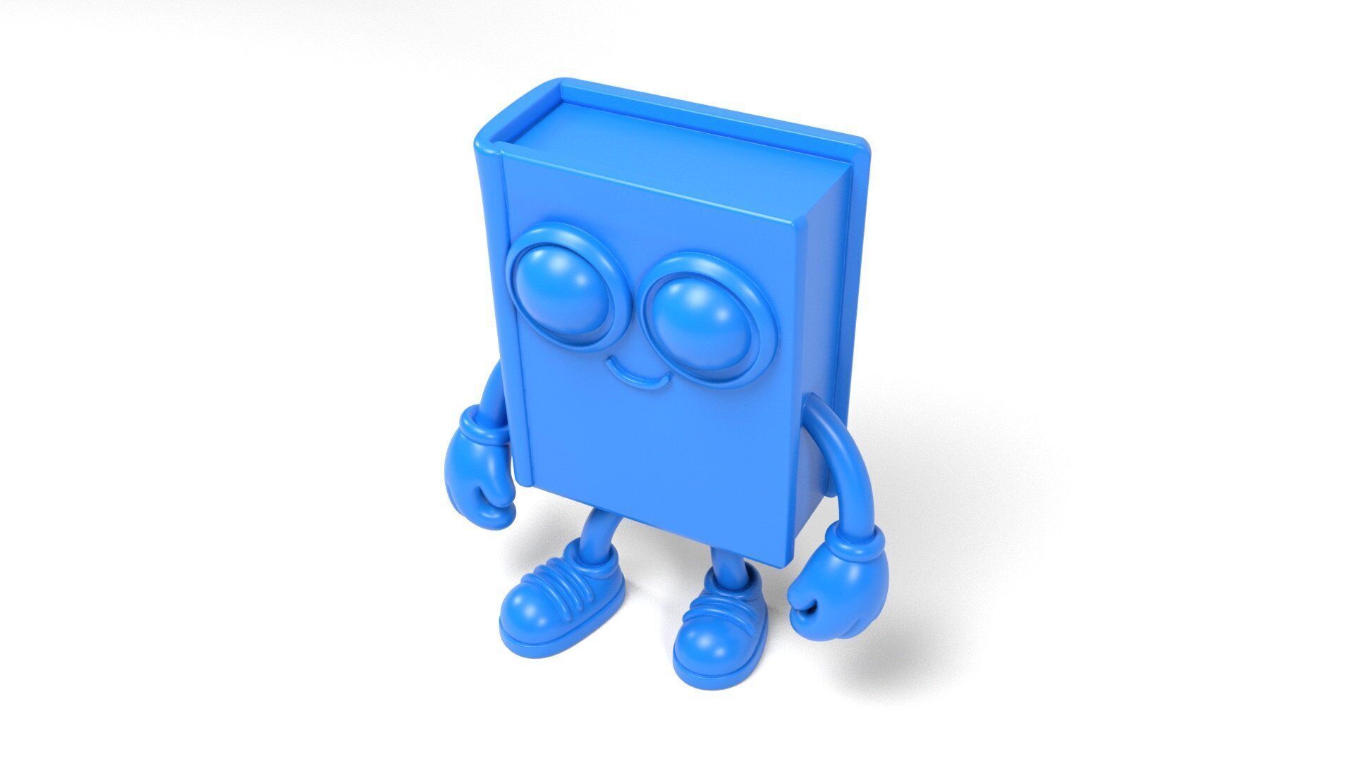 Book character cartoon 3D print model_3