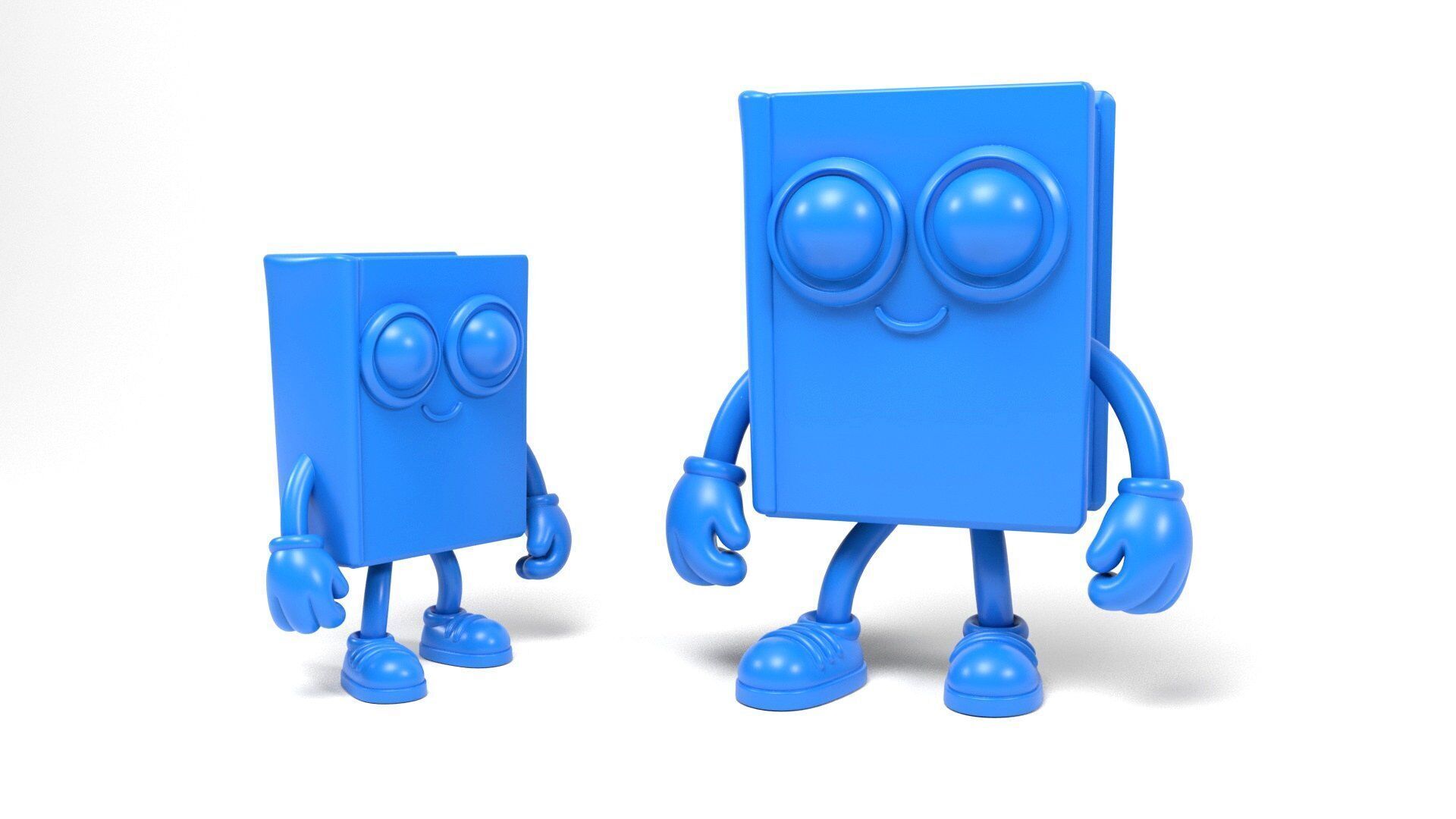 Book character cartoon 3D print model_7