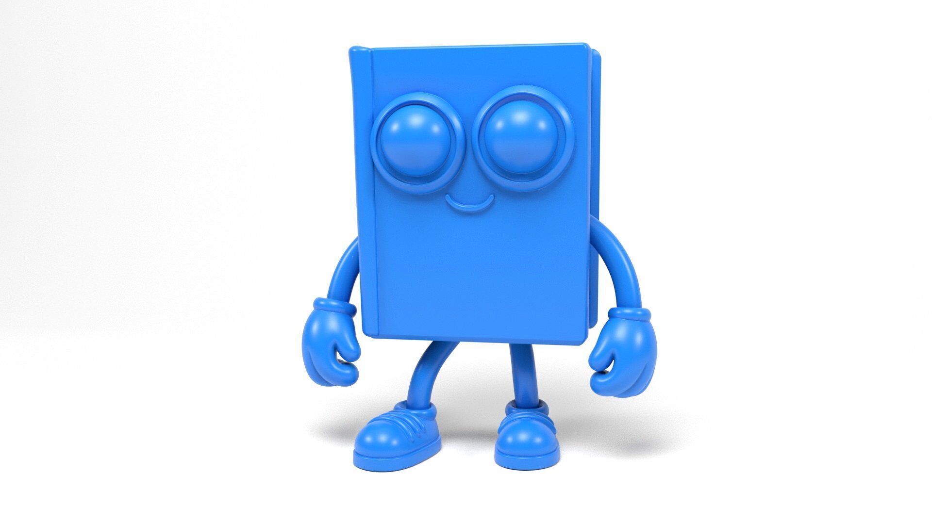 Book character cartoon 3D print model_1