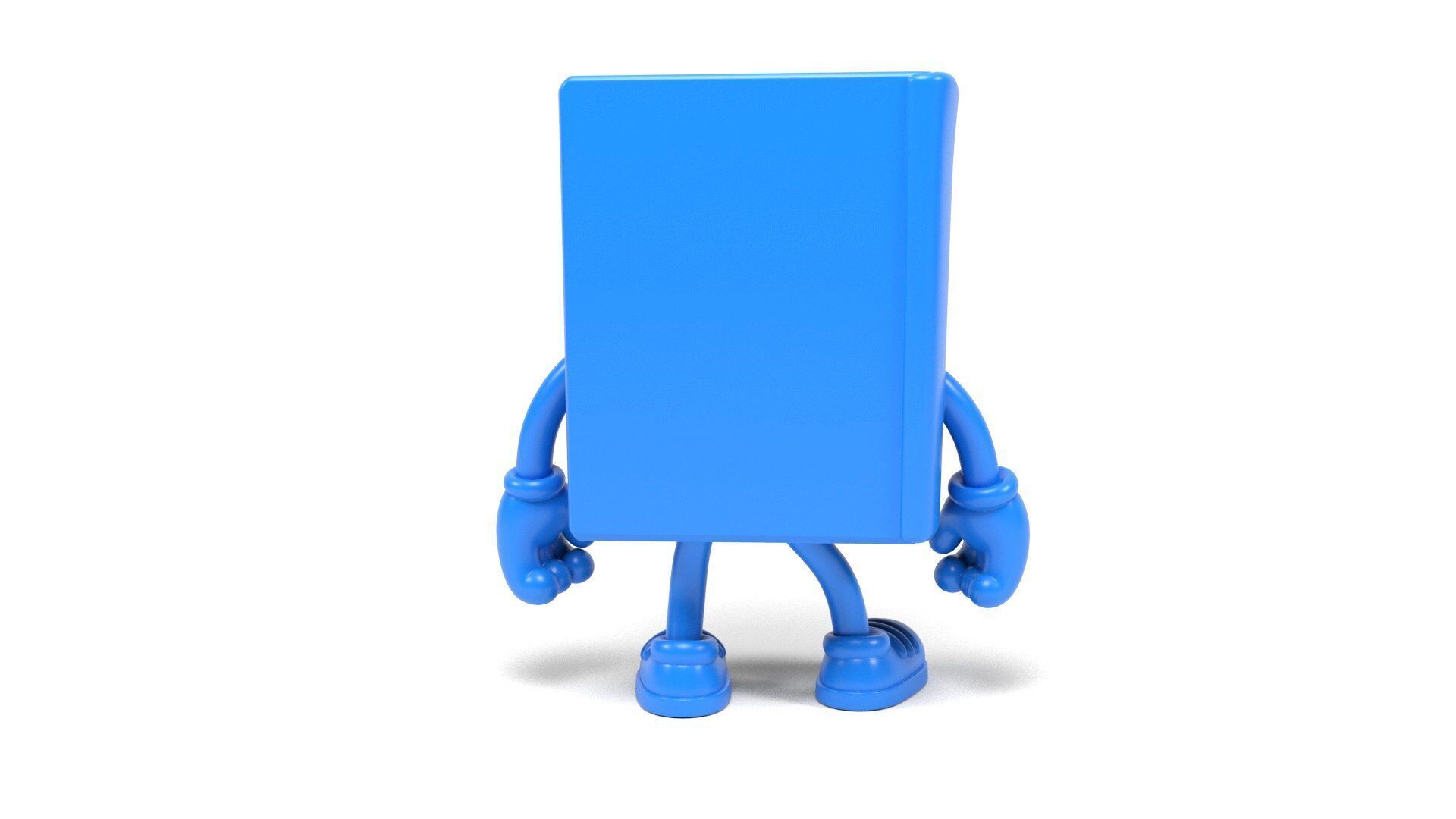 Book character cartoon 3D print model_5