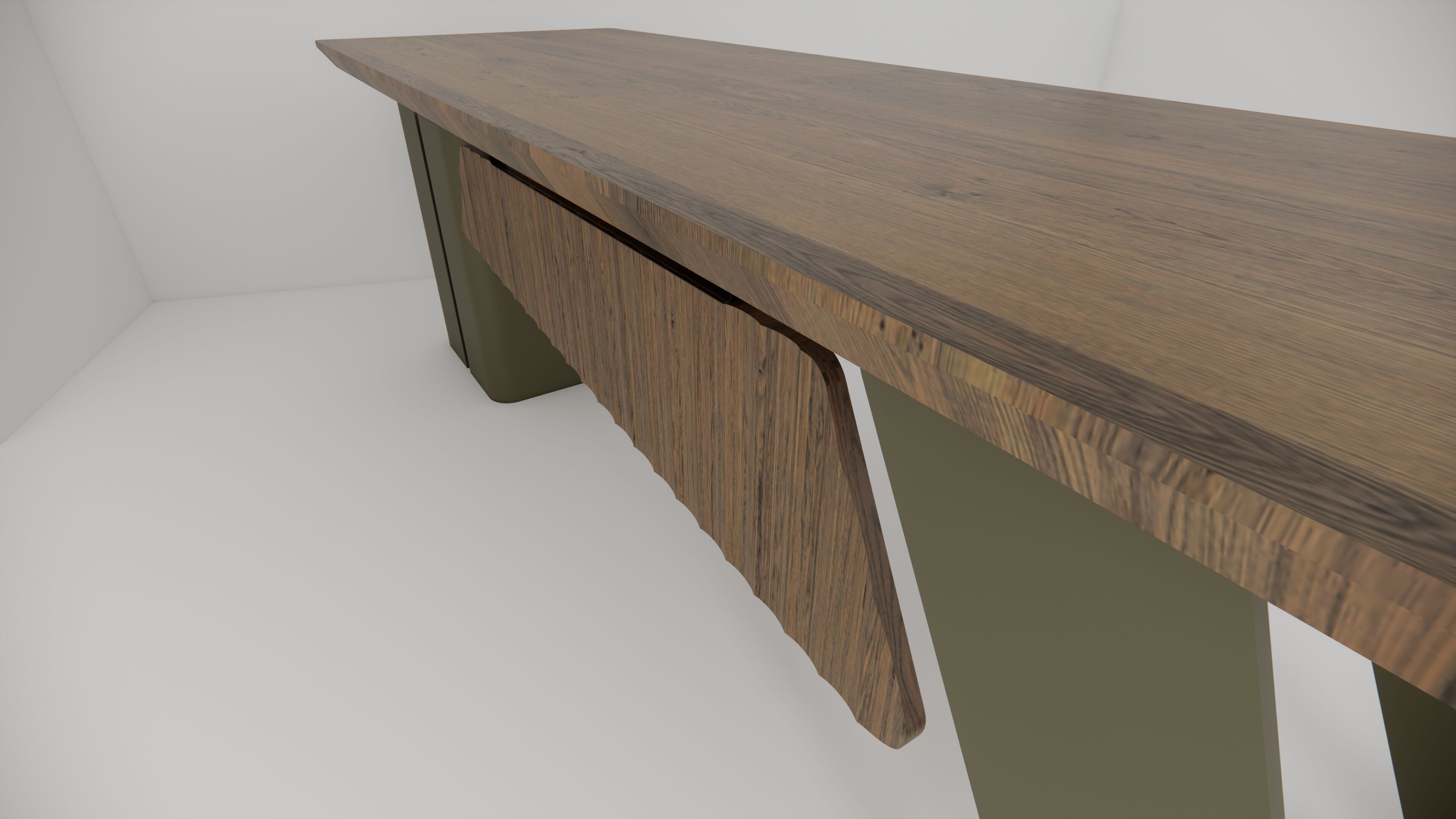 Office Table - Office Desk 3D model_4
