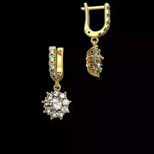 earrings 98 3D print model
