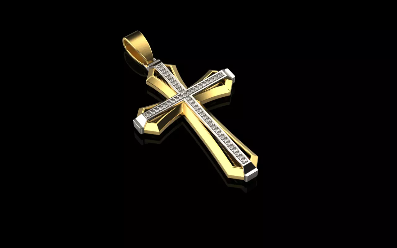 cross pendant 98 3D print model