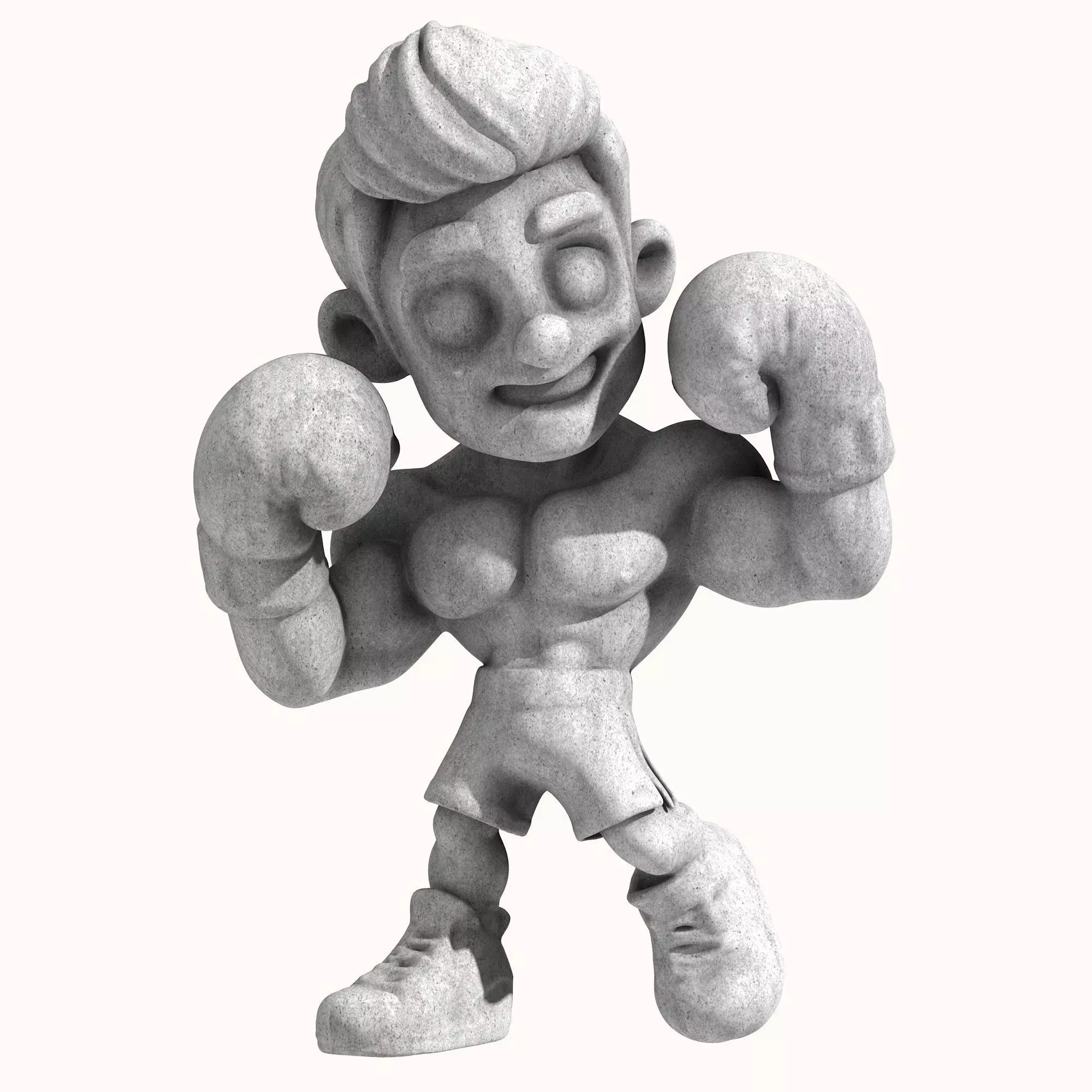 Cute kawaii bodybuilder 3D print model_0