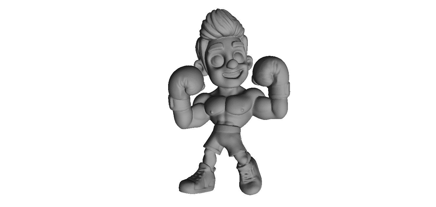 Cute kawaii bodybuilder 3D print model_1