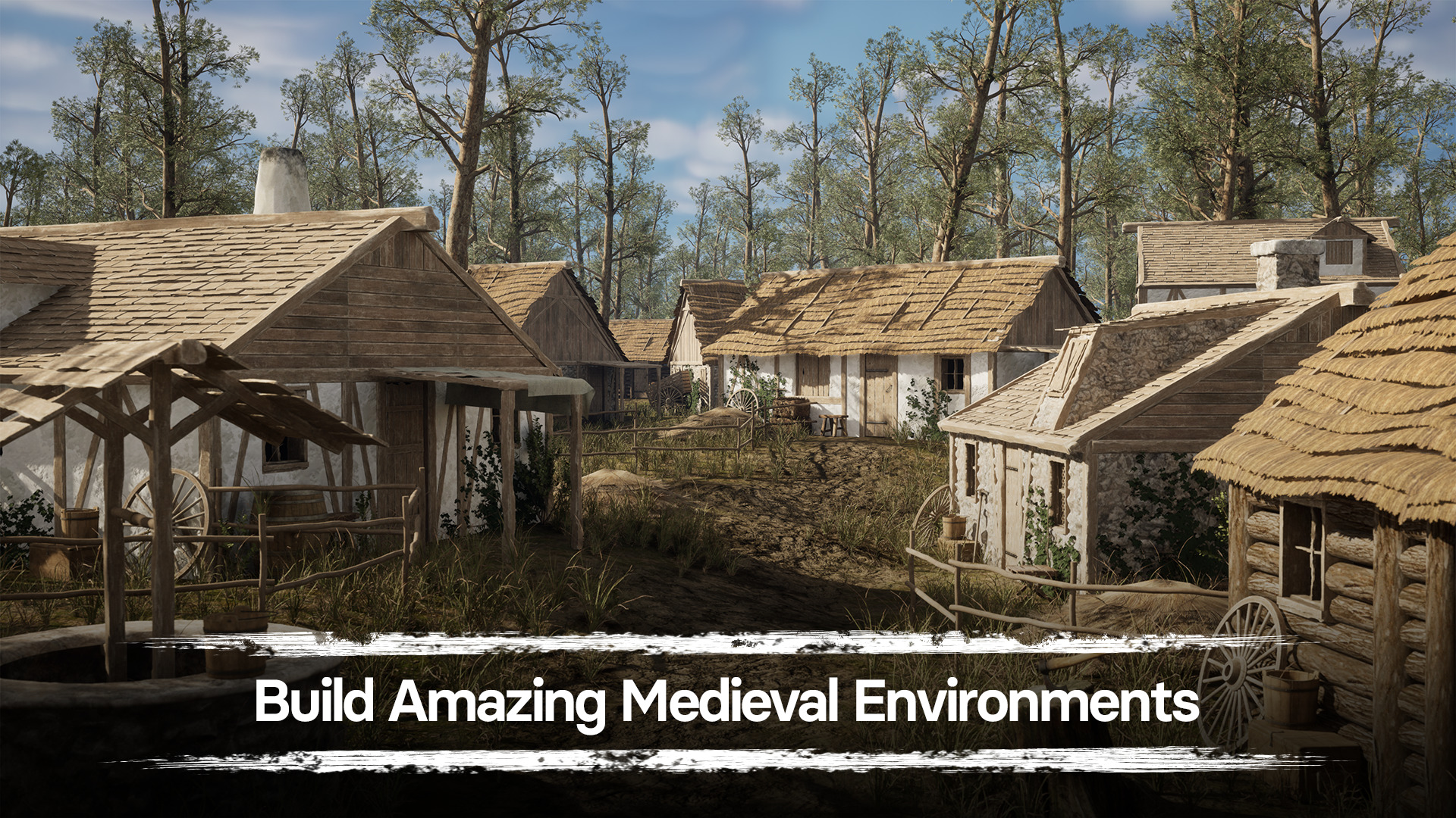 Medieval Village - A Middle Ages Environment Pack Buildings Kit Low-poly 3D model_2