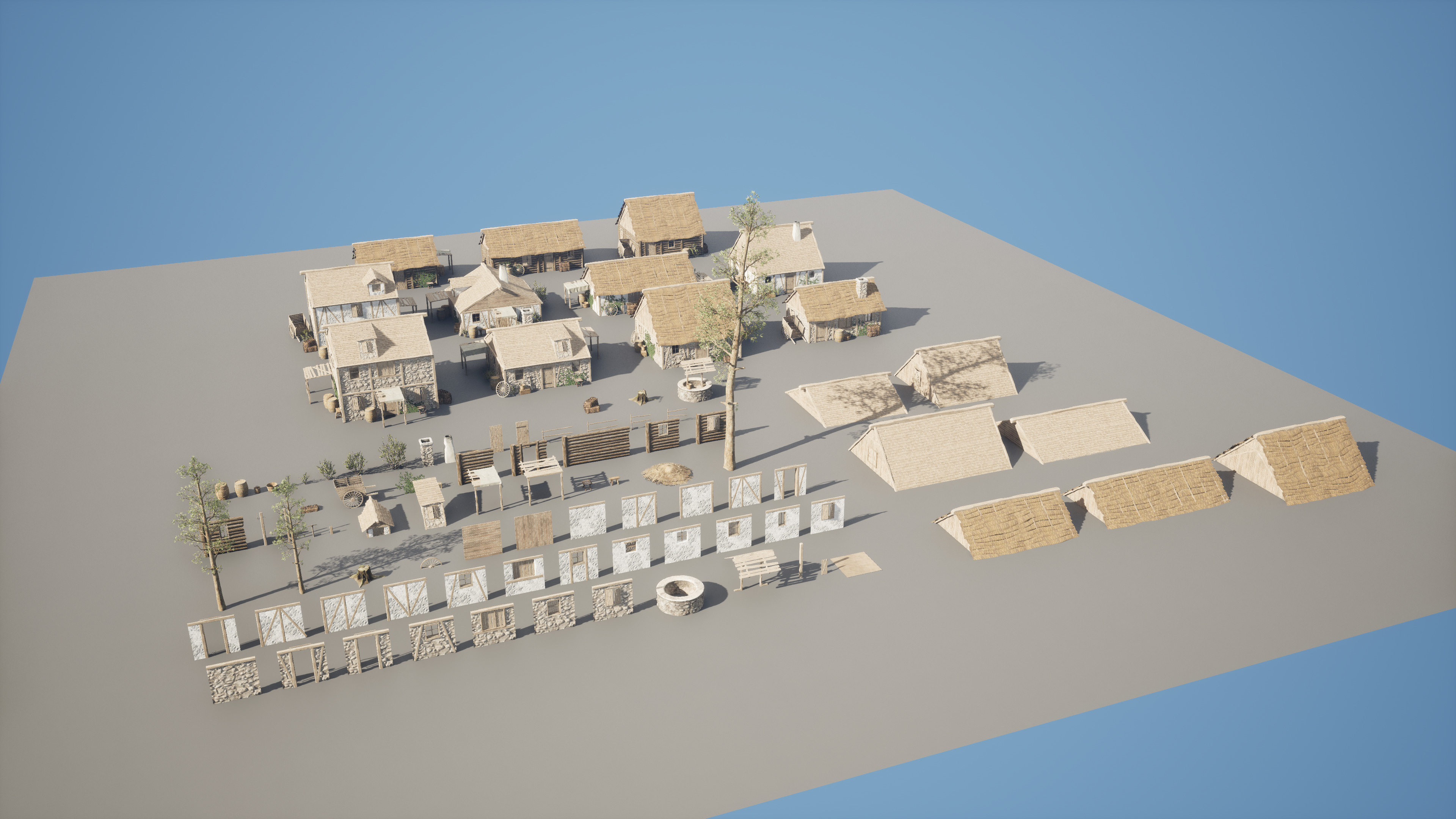 Medieval Village - A Middle Ages Environment Pack Buildings Kit Low-poly 3D model_12