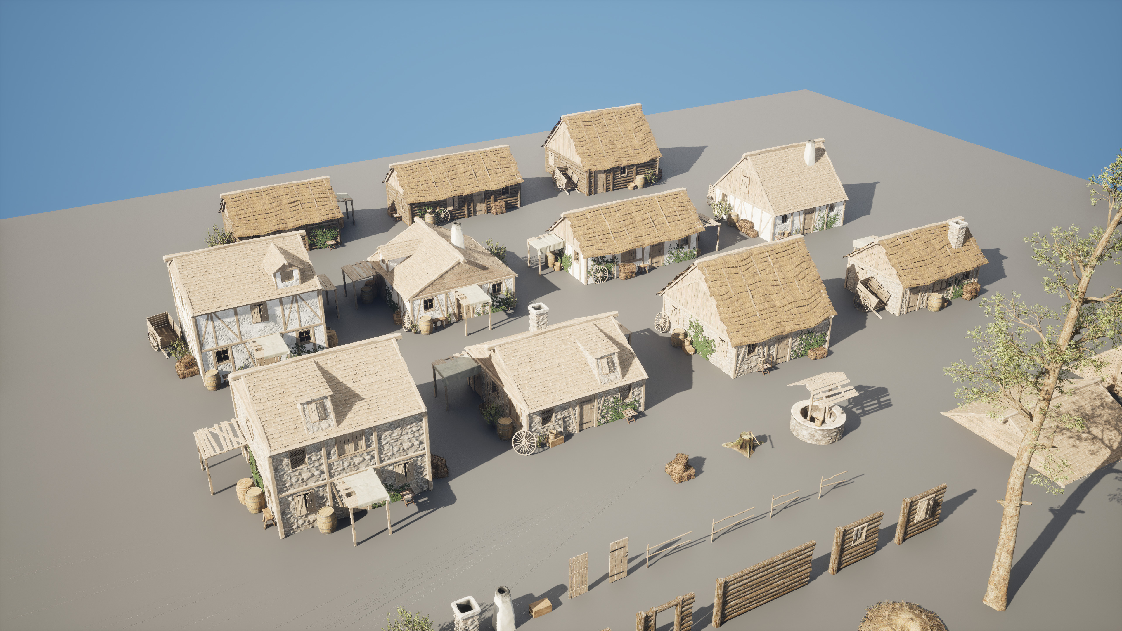 Medieval Village - A Middle Ages Environment Pack Buildings Kit Low-poly 3D model_13