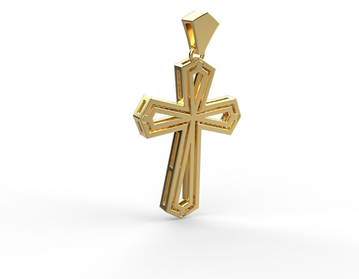 cross pendant 65 3D print model_2