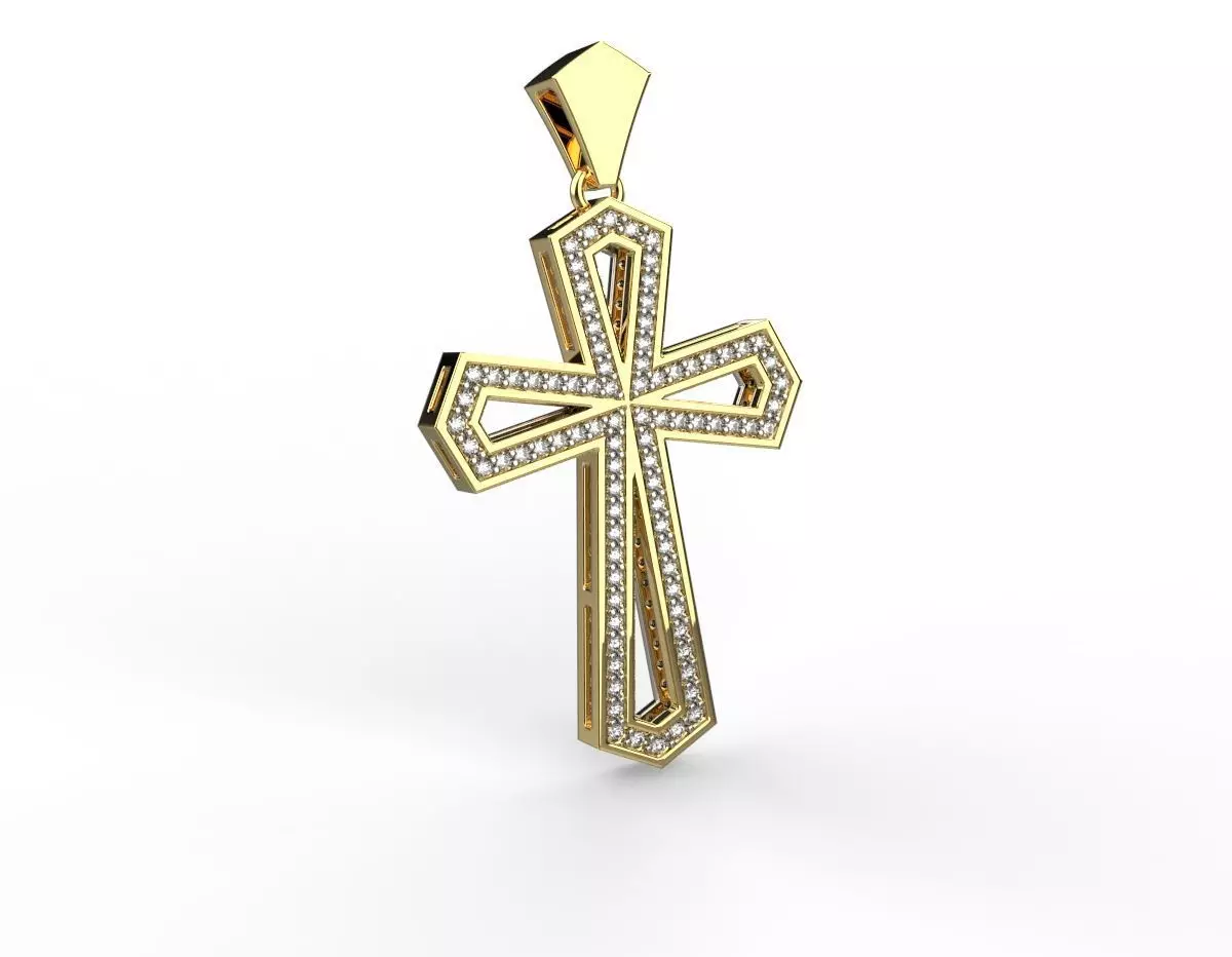 cross pendant 65 3D print model_0