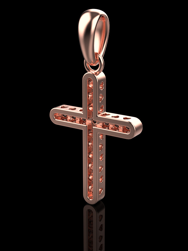 cross pendant 21 3D print model_4
