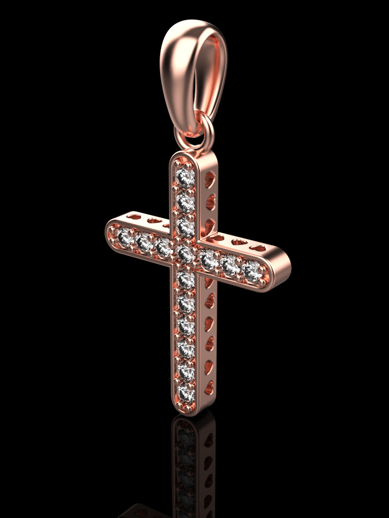cross pendant 21 3D print model_1