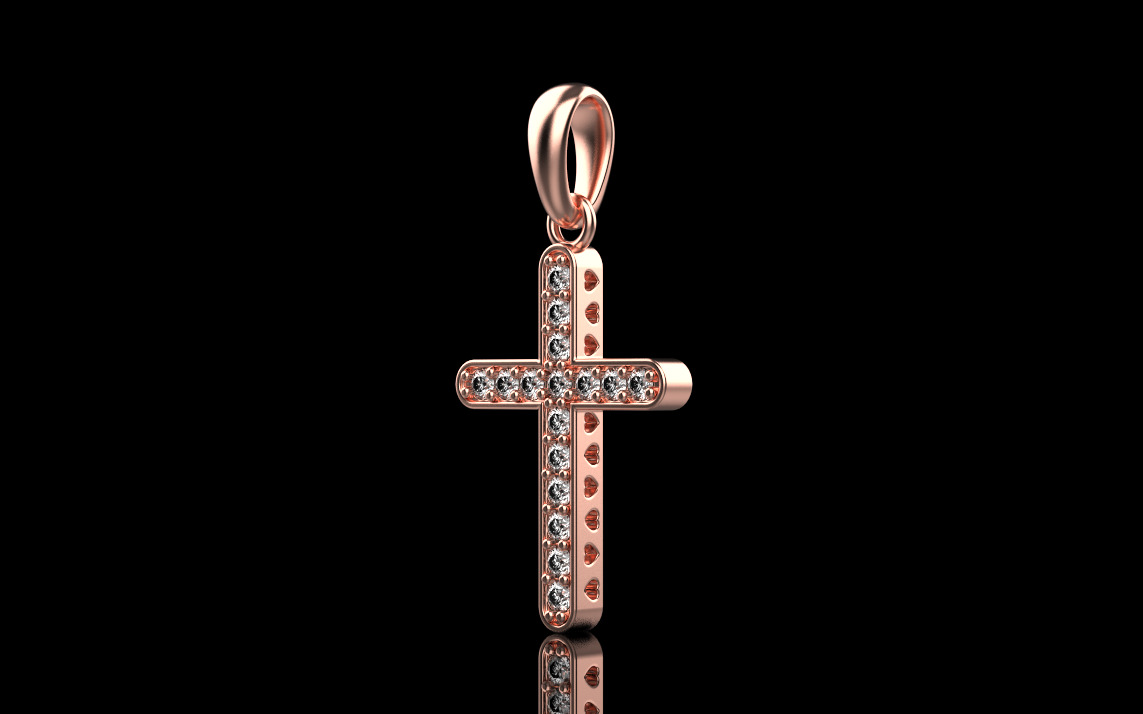 cross pendant 21 3D print model_2