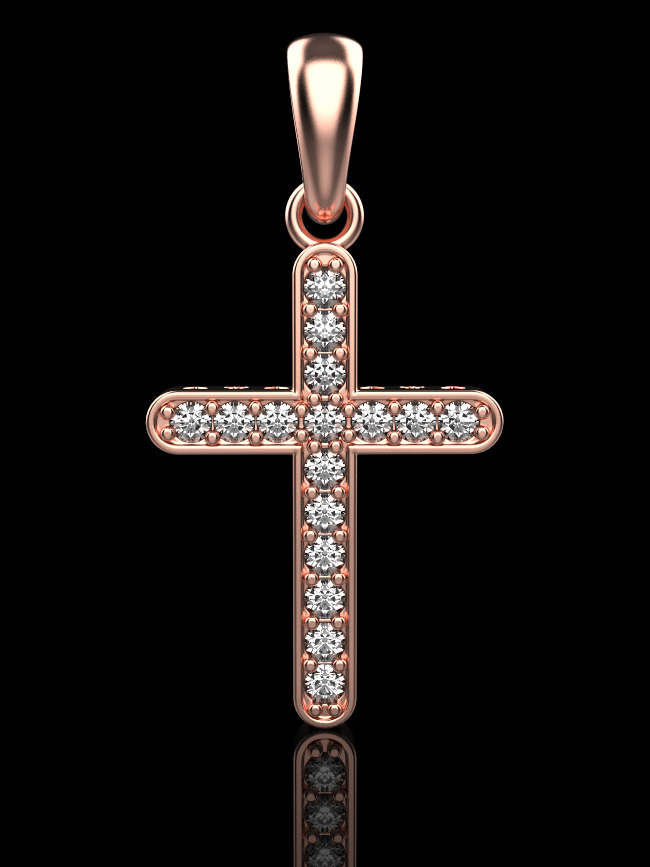 cross pendant 21 3D print model_3