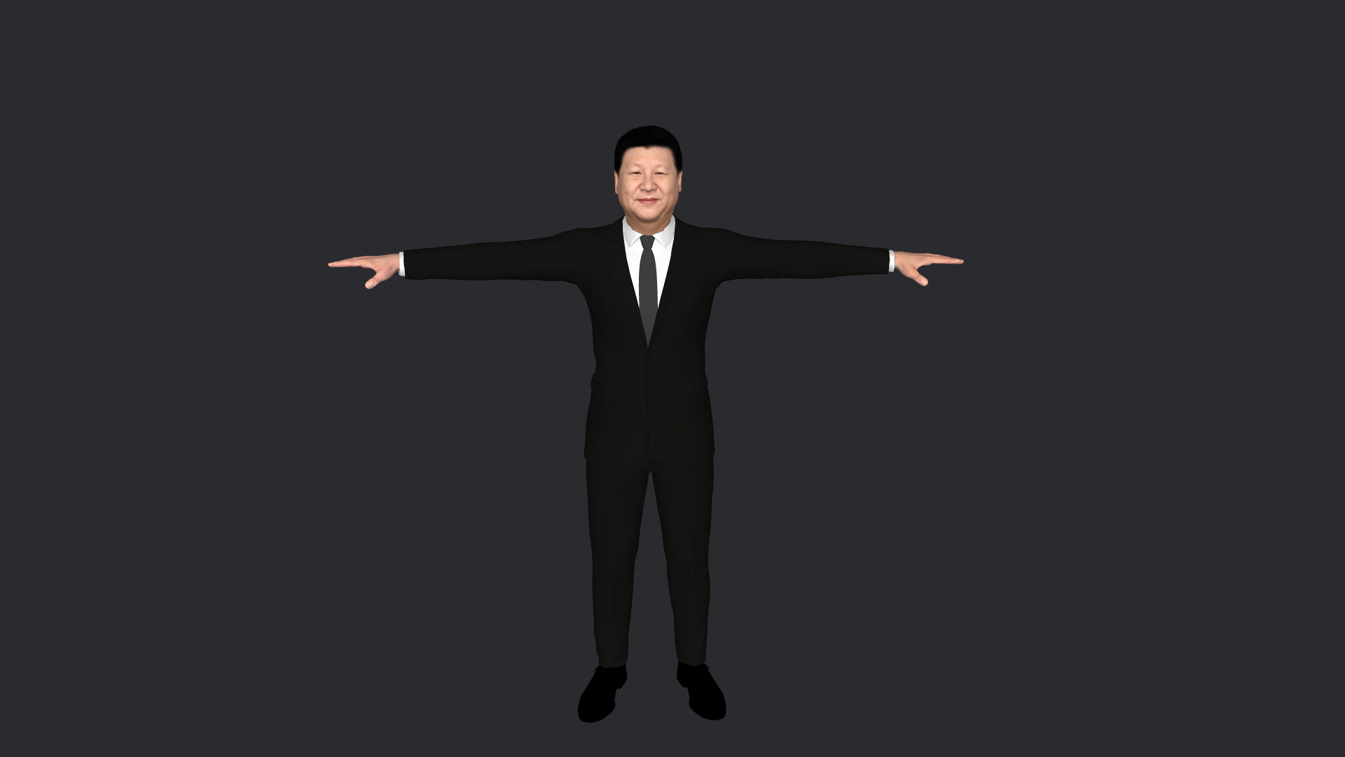 Xi Jinping Hyper Realistic Full Body  Rigged 3D Character 3D model_2