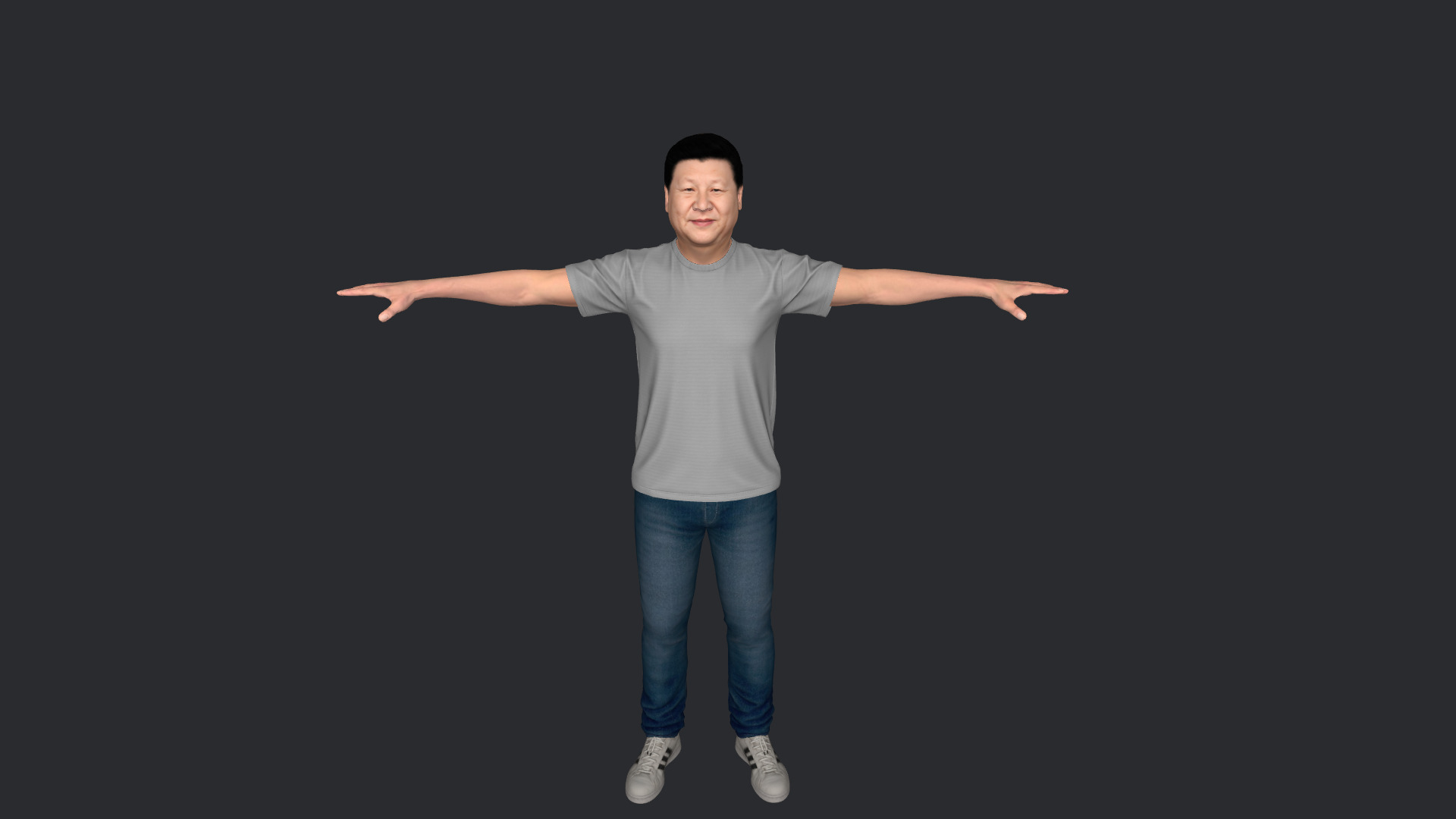 Xi Jinping Hyper Realistic Full Body  Rigged 3D Character 3D model_20