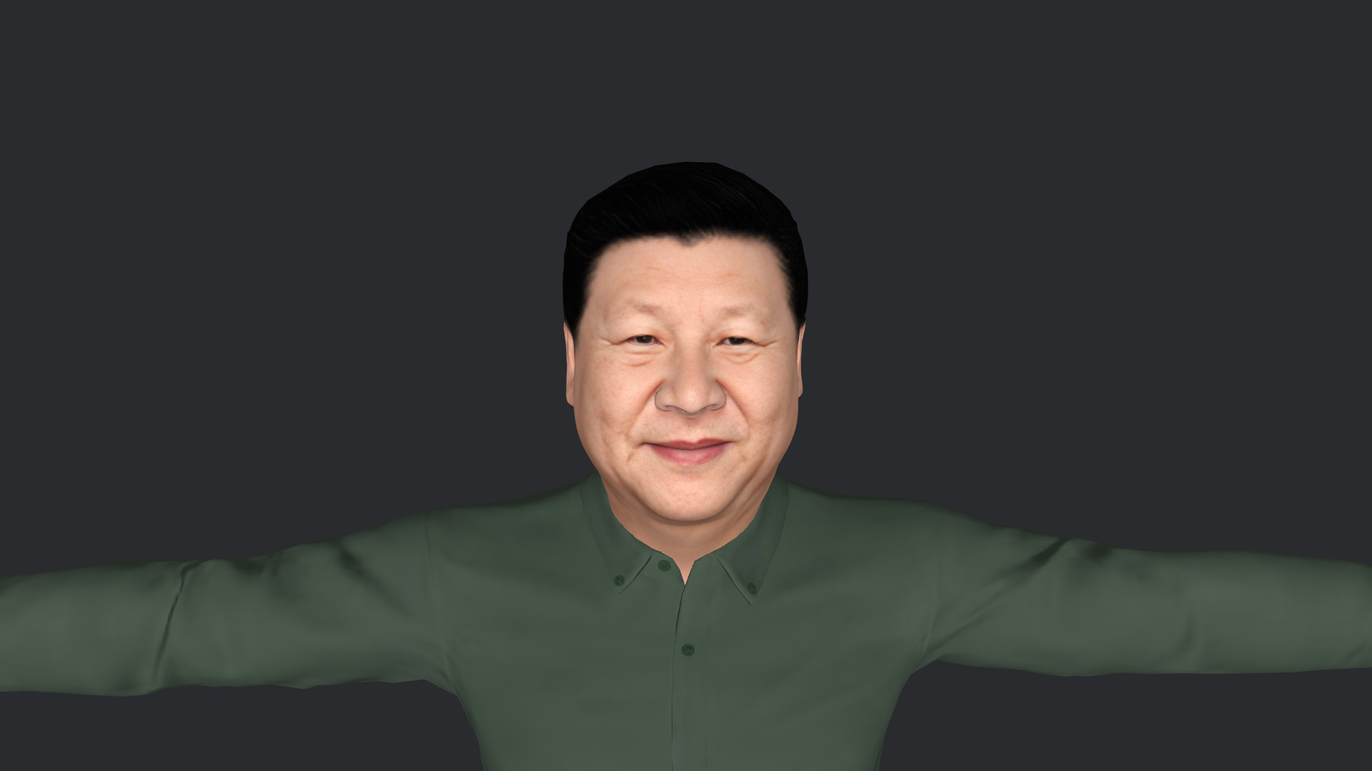 Xi Jinping Hyper Realistic Full Body  Rigged 3D Character 3D model_23
