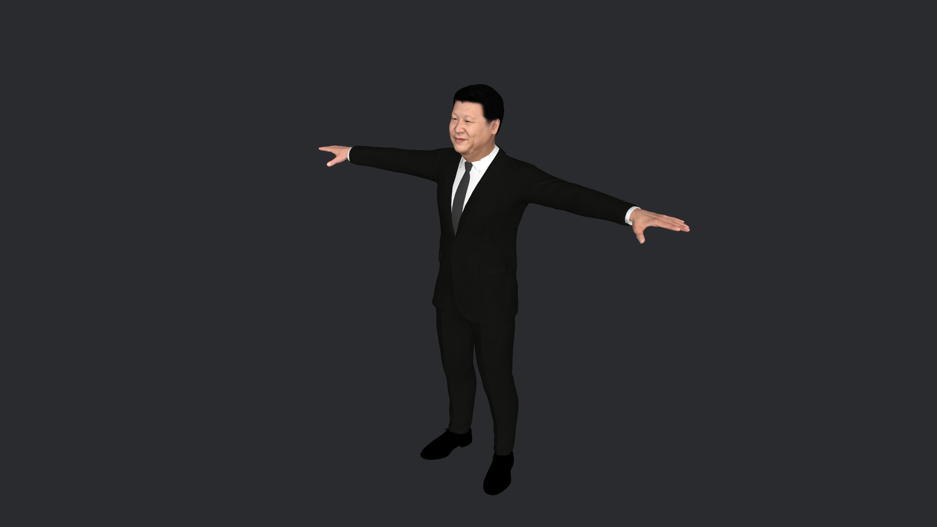 Xi Jinping Hyper Realistic Full Body  Rigged 3D Character 3D model_3