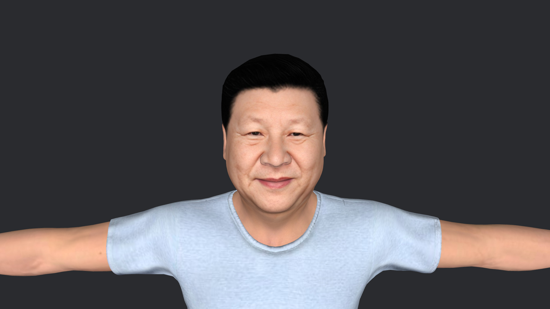 Xi Jinping Hyper Realistic Full Body  Rigged 3D Character 3D model_7