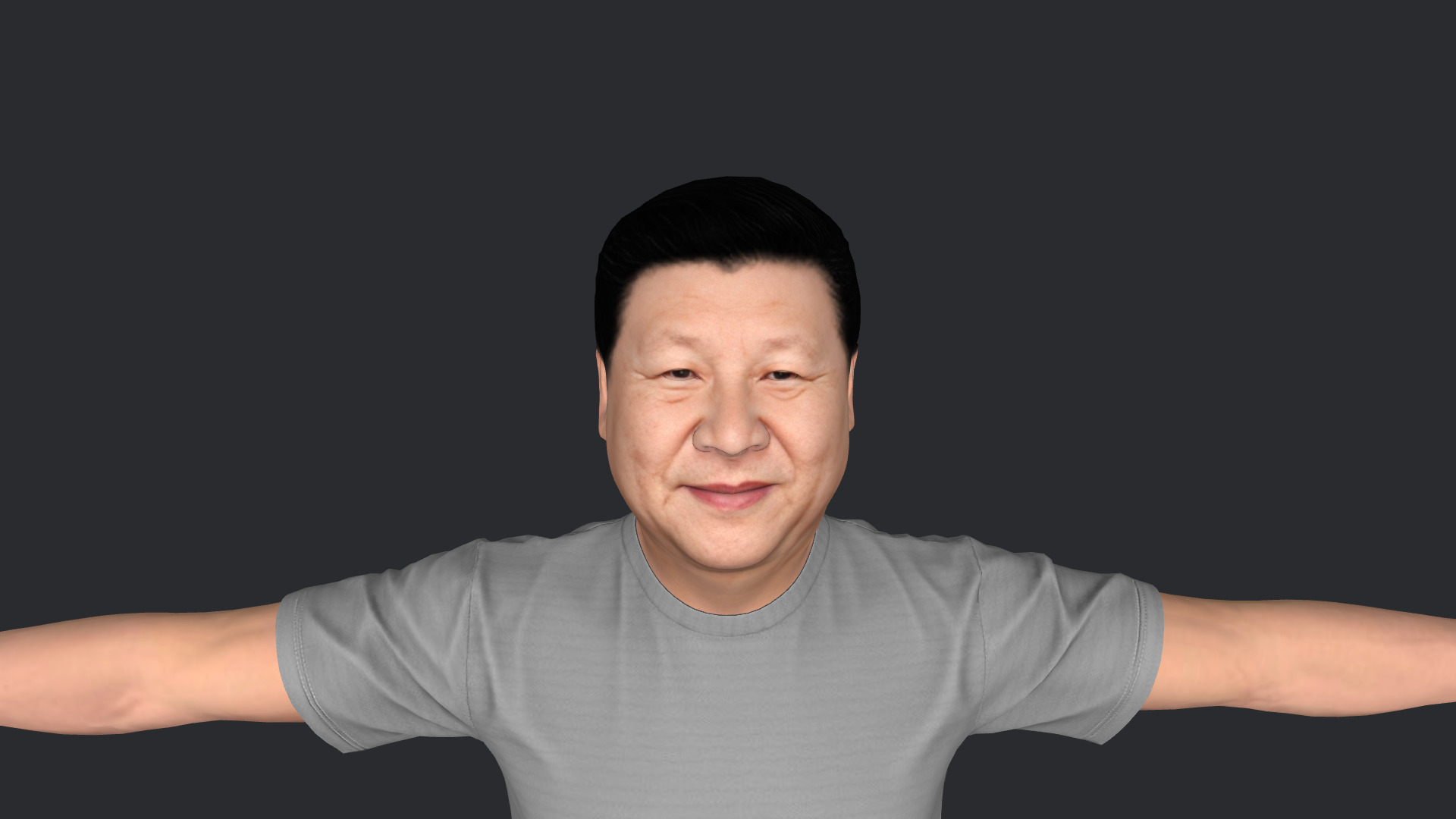 Xi Jinping Hyper Realistic Full Body  Rigged 3D Character 3D model_18