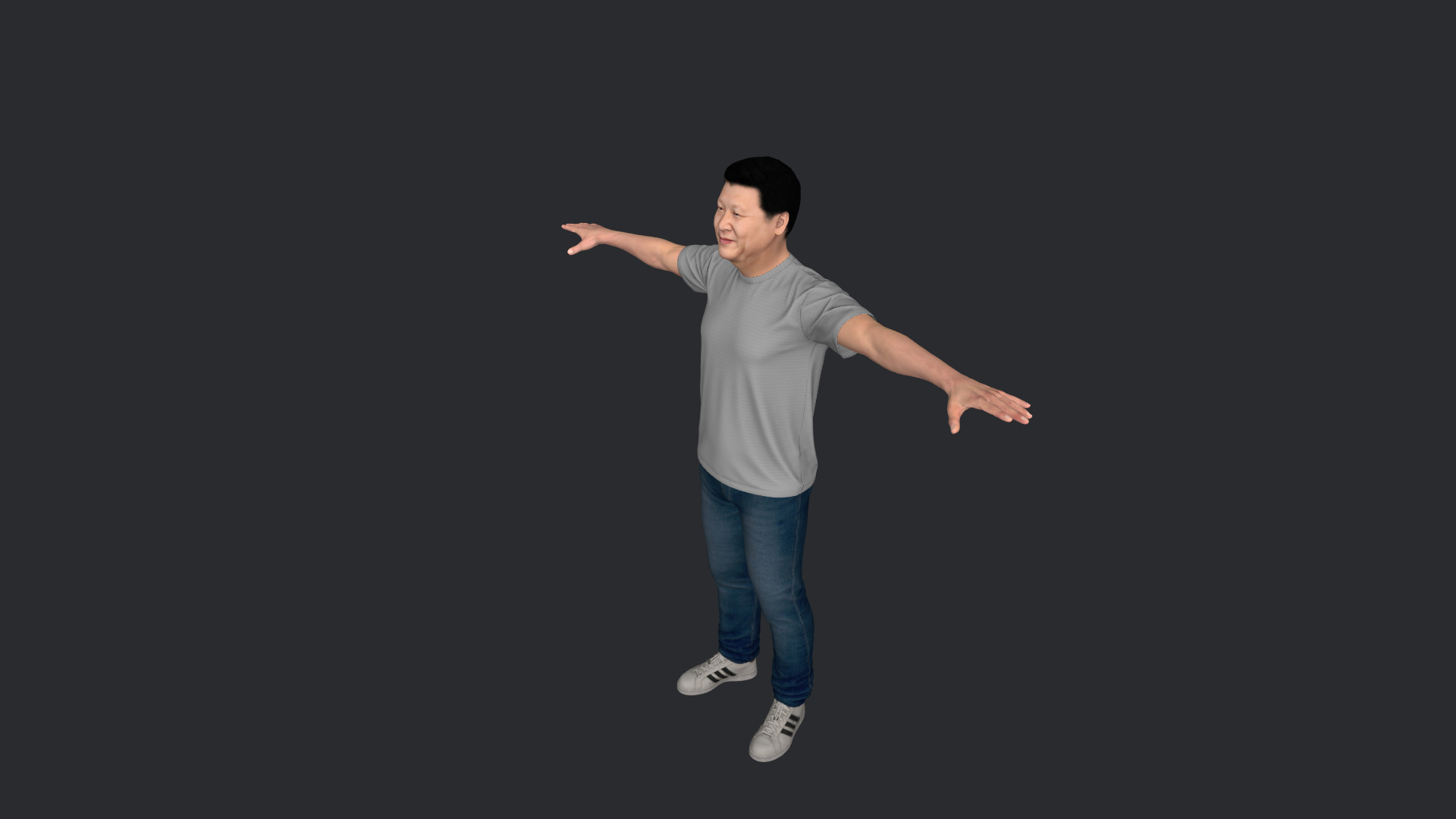 Xi Jinping Hyper Realistic Full Body  Rigged 3D Character 3D model_21