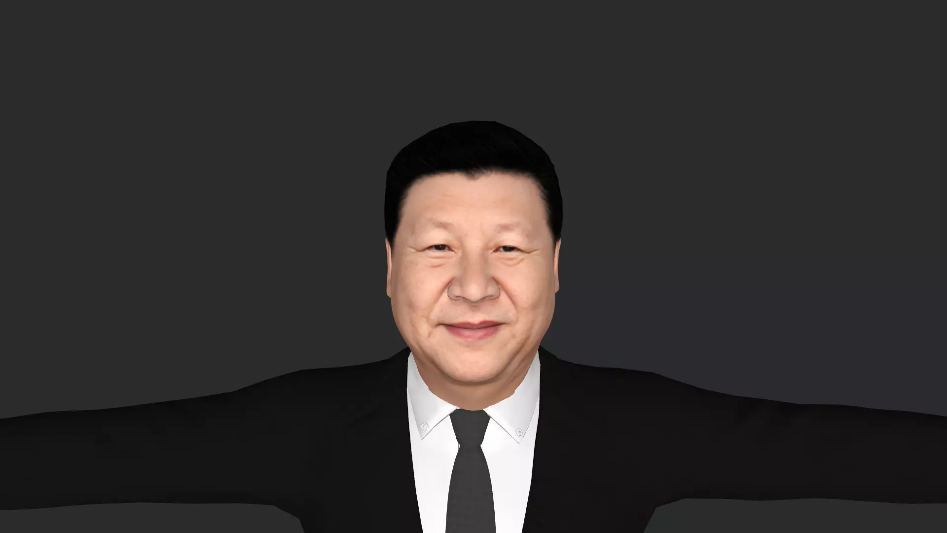 Xi Jinping Hyper Realistic Full Body  Rigged 3D Character 3D model_0