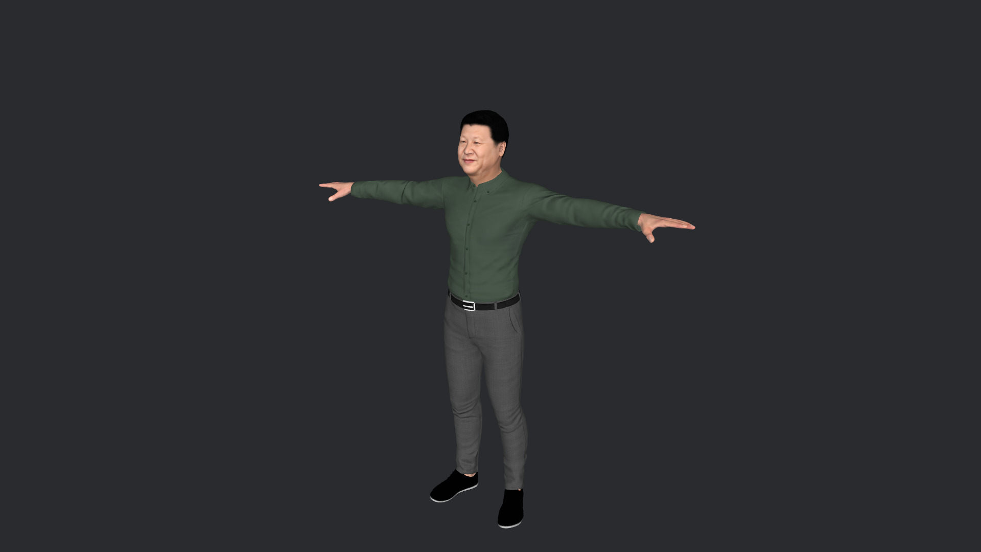 Xi Jinping Hyper Realistic Full Body  Rigged 3D Character 3D model_5