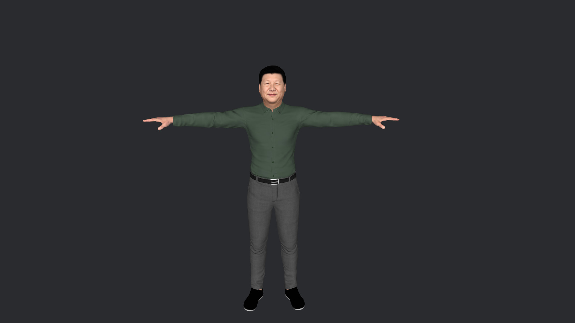 Xi Jinping Hyper Realistic Full Body  Rigged 3D Character 3D model_8
