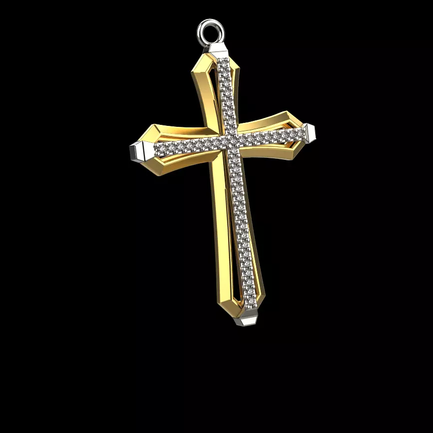 cross pendant 93 3D print model