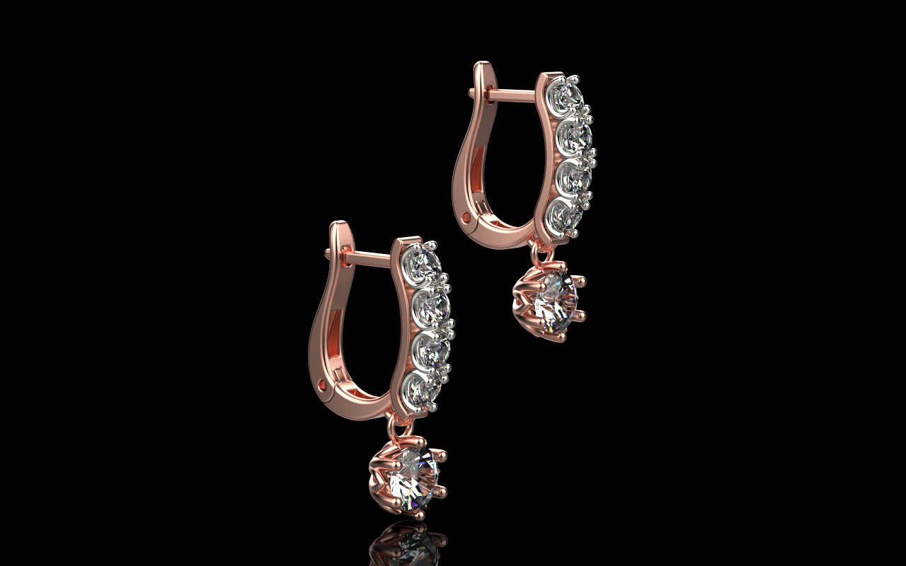 earrings 023 3D print model_4