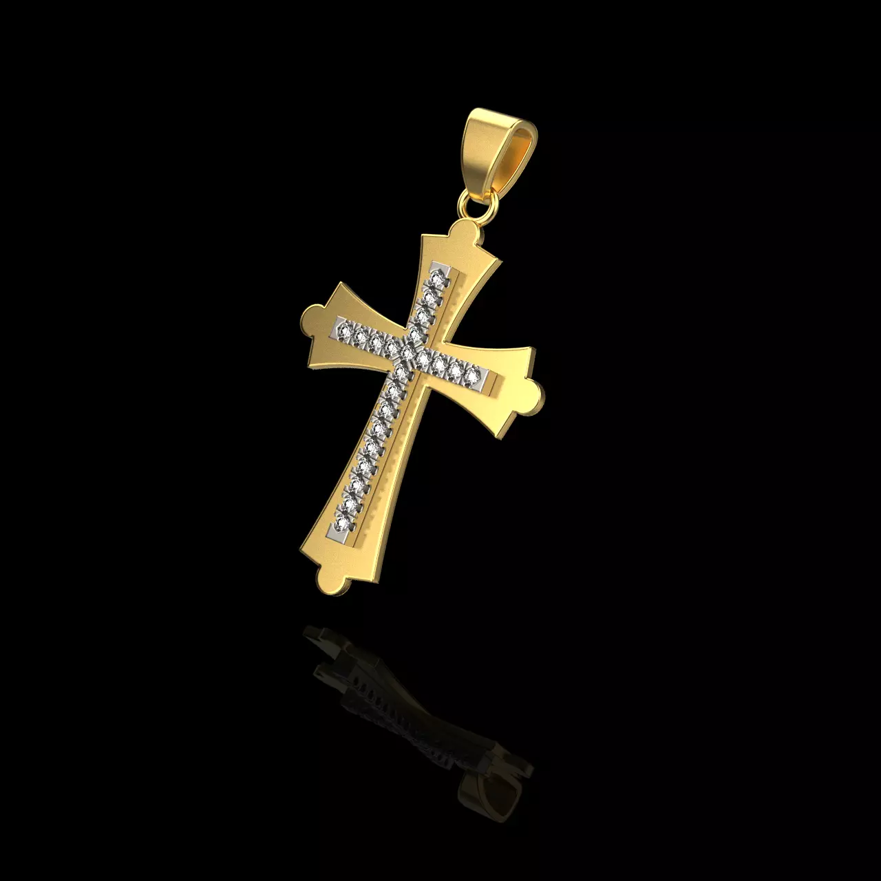cross pendant 64 3D print model