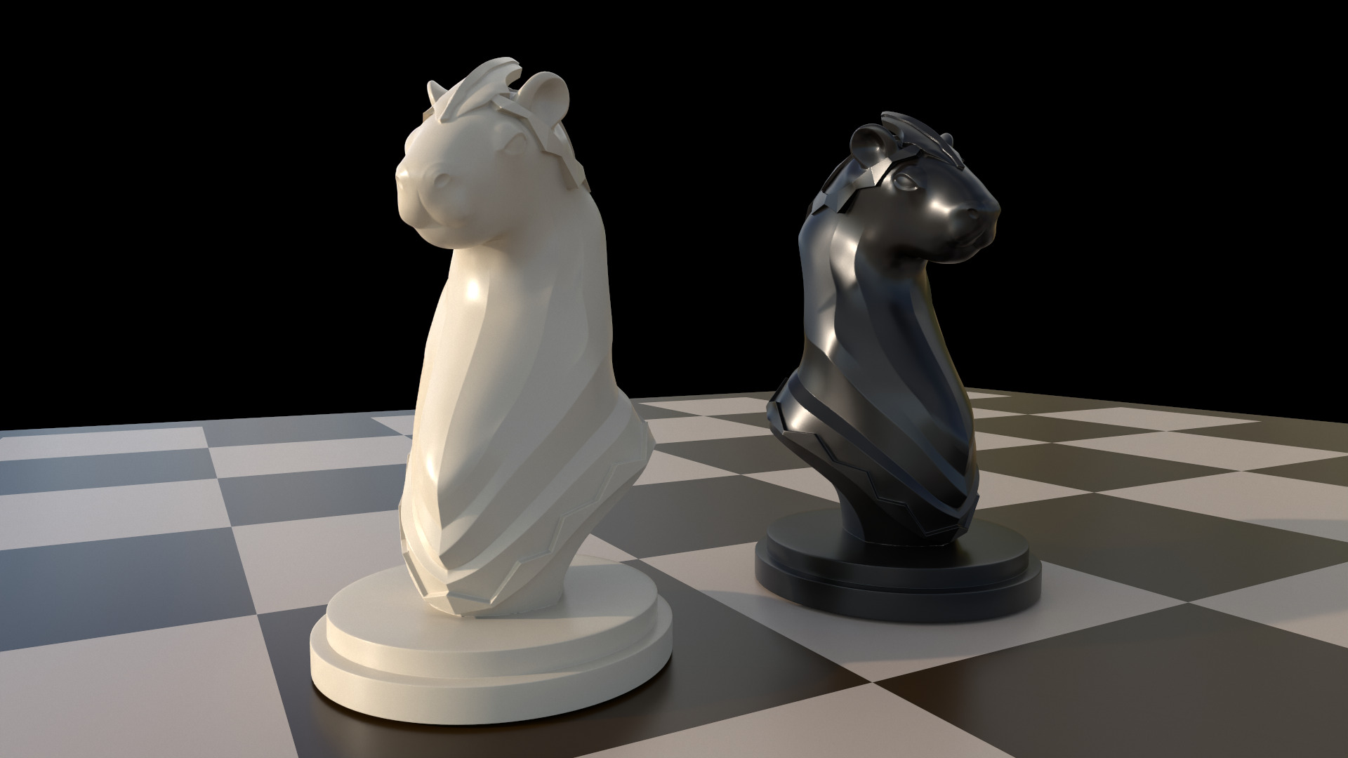 Capybara Chess Horse Knigh 3D print model_13