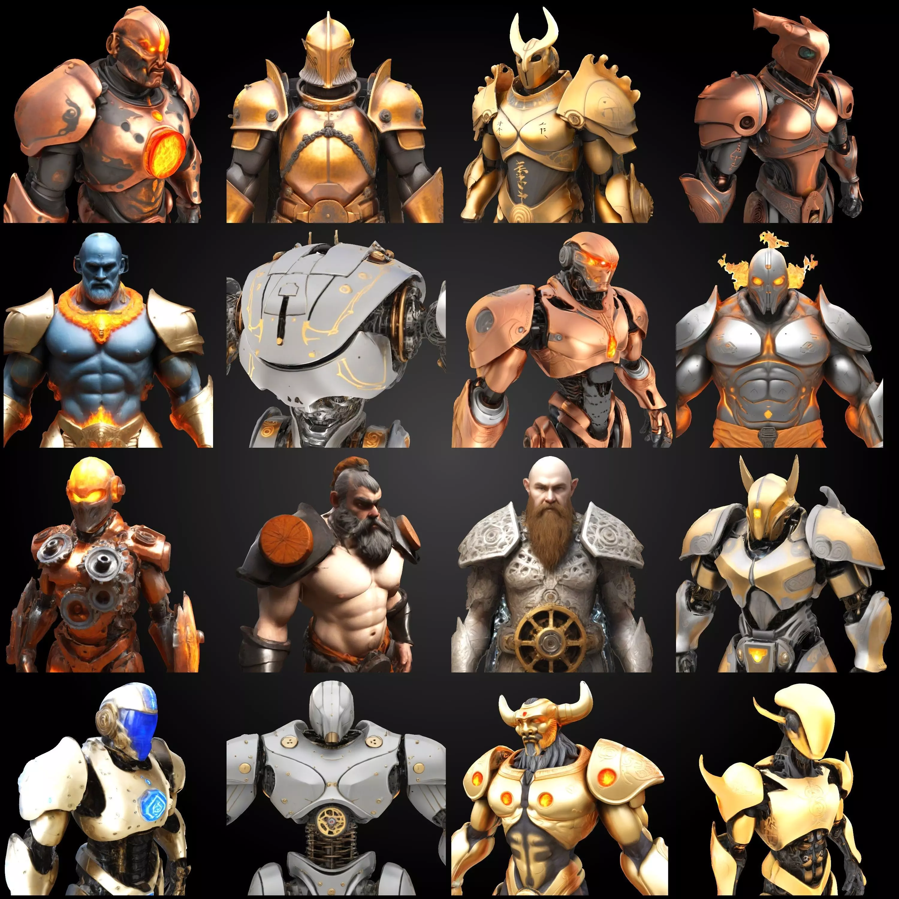 Elite Armored Warriors Collection - Premium Fantasy Fighter Pack 3D print model_0