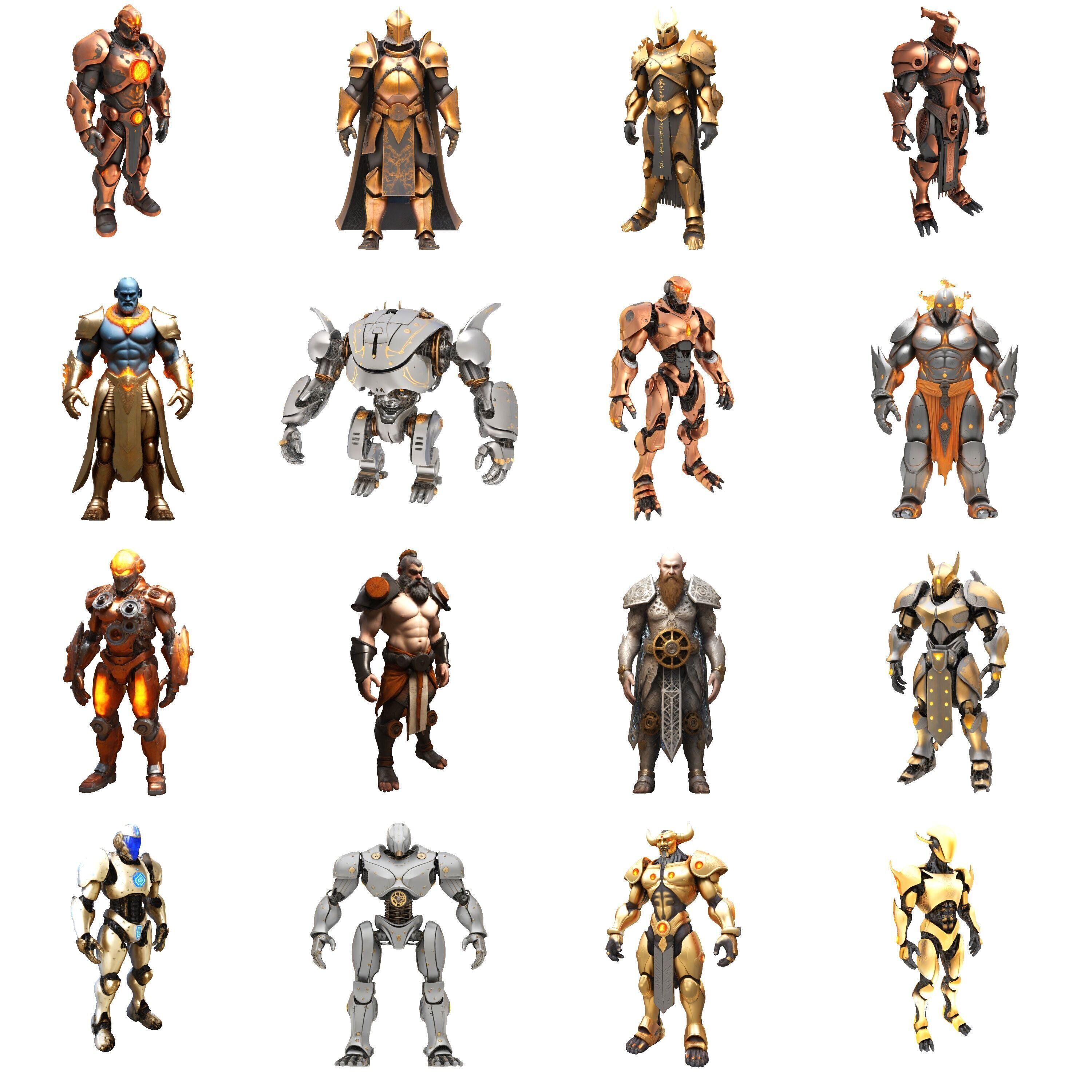 Elite Armored Warriors Collection - Premium Fantasy Fighter Pack 3D print model_1