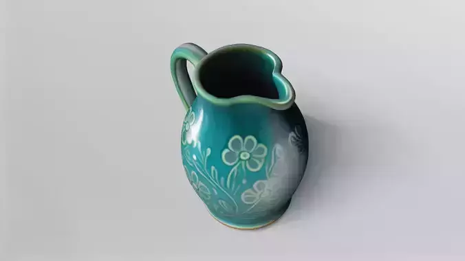 Vintage Ceramic Floral Pitcher