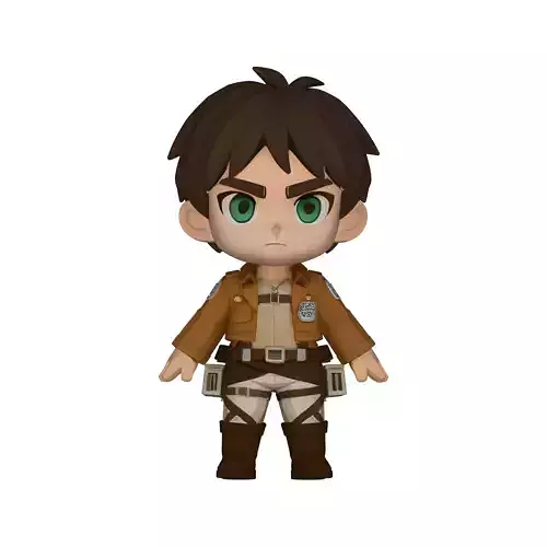 Chibi Eren Yeager AOT - Anime  Attack on Titan  Low-poly 3D model