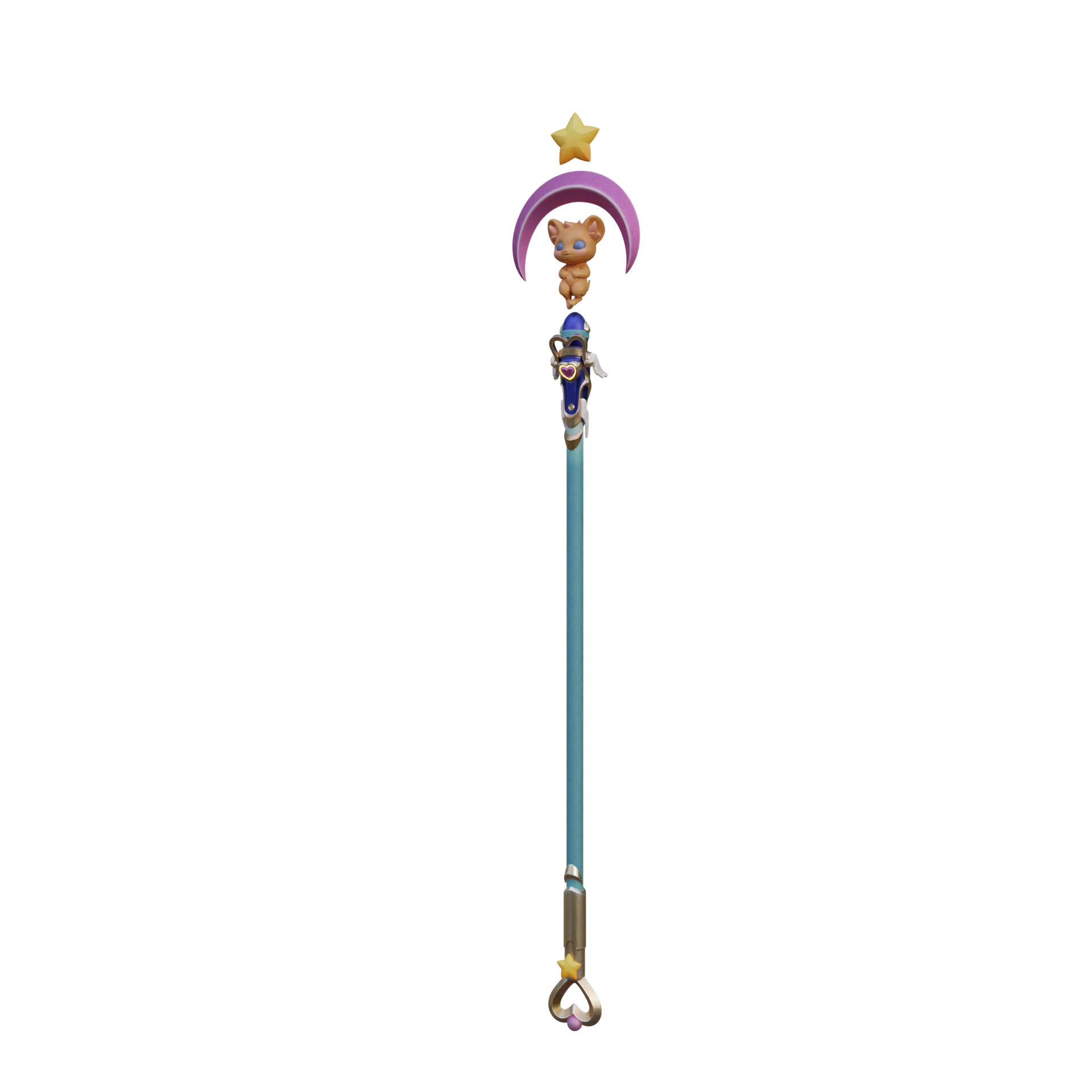 Mercy Magical Girl Cosplay Caduceus Staff Overwatch 2 3D print model_22