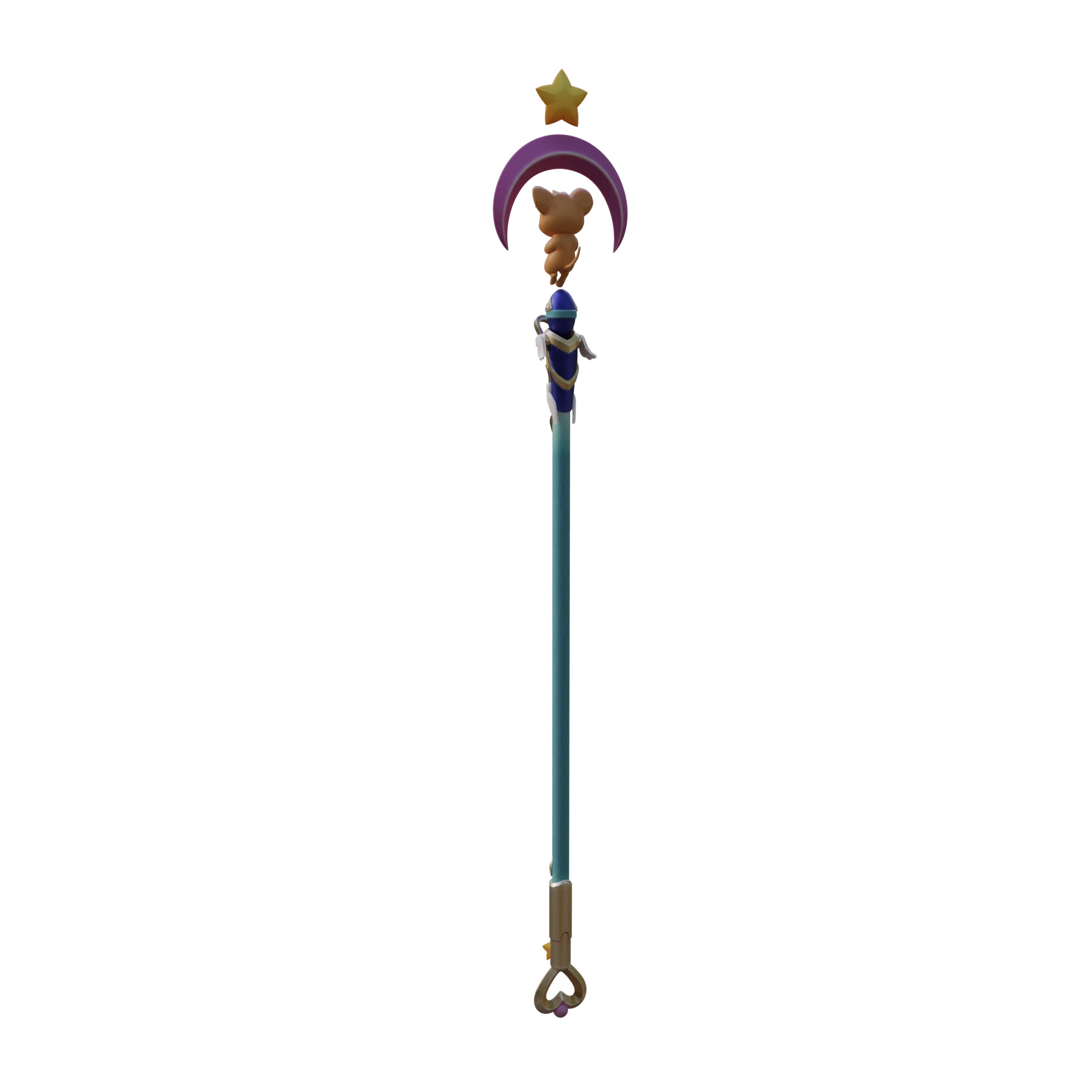 Mercy Magical Girl Cosplay Caduceus Staff Overwatch 2 3D print model_25