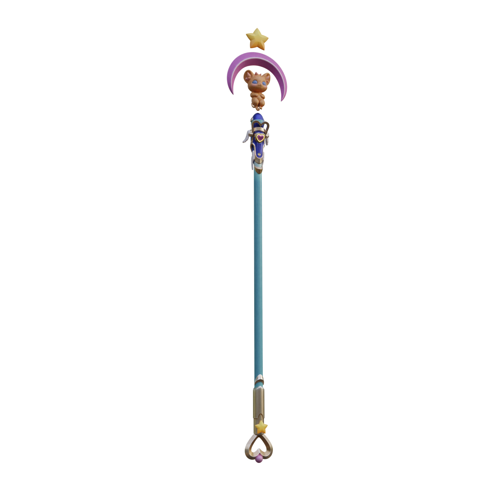 Mercy Magical Girl Cosplay Caduceus Staff Overwatch 2 3D print model_27