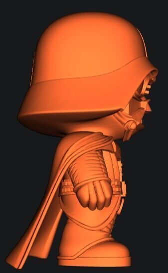Mini Vader Figurine 3D print model_16