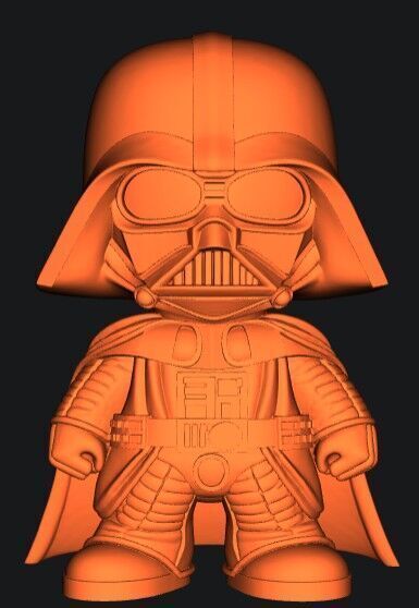 Mini Vader Figurine 3D print model_15
